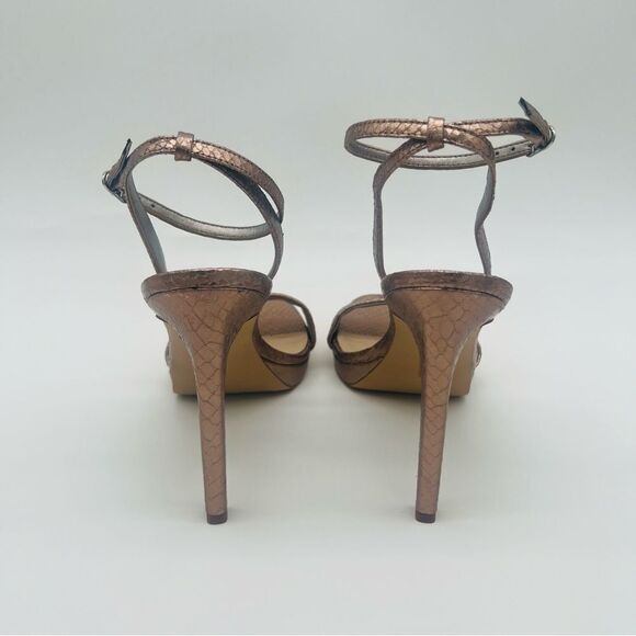 Sam Edelman | Jade Sandals | Snake Print | Rose Gold | Size 7.5 - Picture 7 of 10
